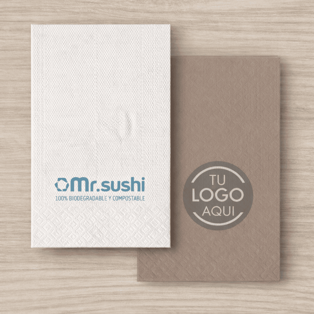 Servilleta lisa con Cenefa o Gofrado contiguo